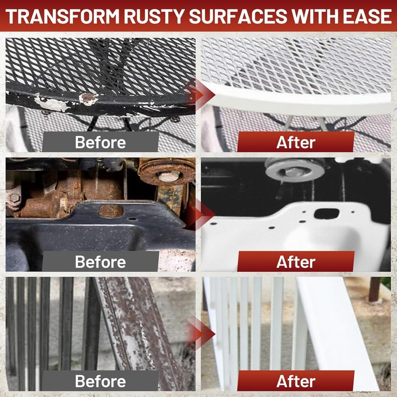 SENVEN Rust-Stop and Corrosion Permanently Rust Preventive Coating Anti-Rust Automotive Rust Reformer for Metal & Seal, Rust Converter Non-Porous Protective Barrier High Gloss White Metallic Paint 35 Fl Oz - Image 4